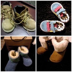 4 pairs of designer baby girl shoes size 4